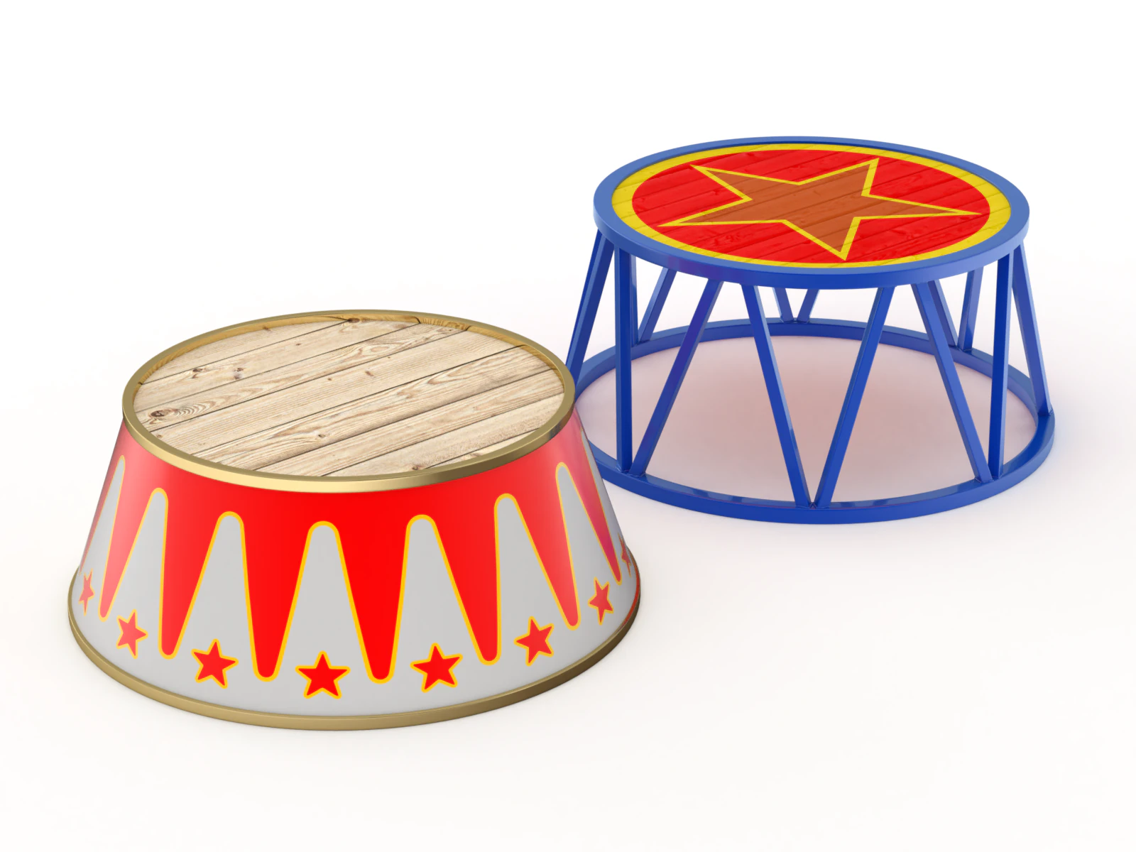 Circus Stand Set 3D Model .c4d .max .obj .3ds .fbx .stl .blend 