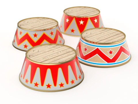 Circus Stand Set 3D Model