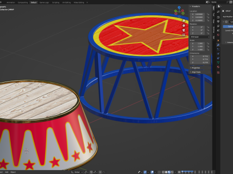 Circus Stand Set 3D Model