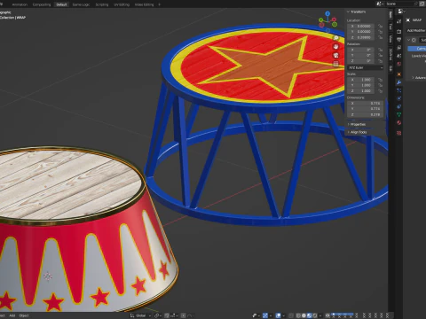 Circus Stand Set 3D Model