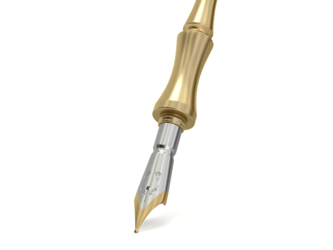 Quill Pen with Inkwell 3D Model