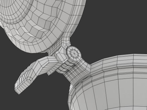 Quill Pen with Inkwell 3D Model
