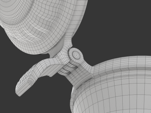 Quill Pen with Inkwell 3D Model