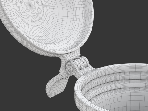 Quill Pen with Inkwell 3D Model