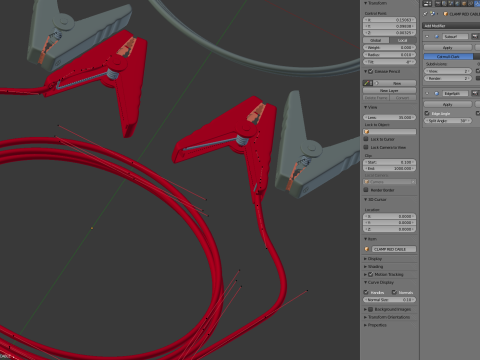 Car Jump Starter Clamps 3D Model