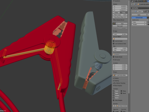 Car Jump Starter Clamps 3D Model