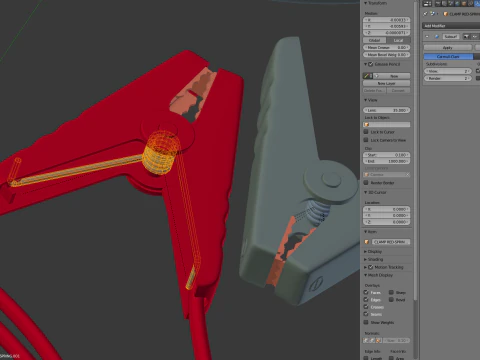 Car Jump Starter Clamps 3D Model