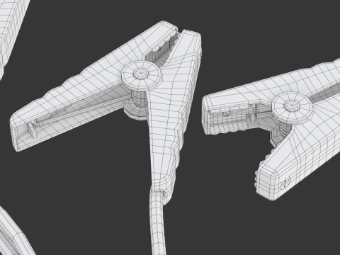 Car Jump Starter Clamps 3D Model