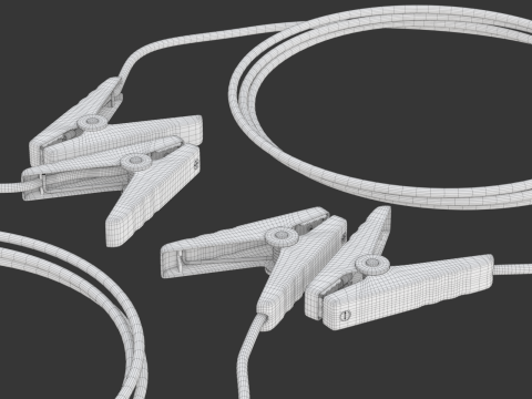 Car Jump Starter Clamps 3D Model