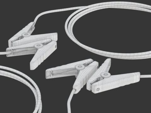 Car Jump Starter Clamps 3D Model
