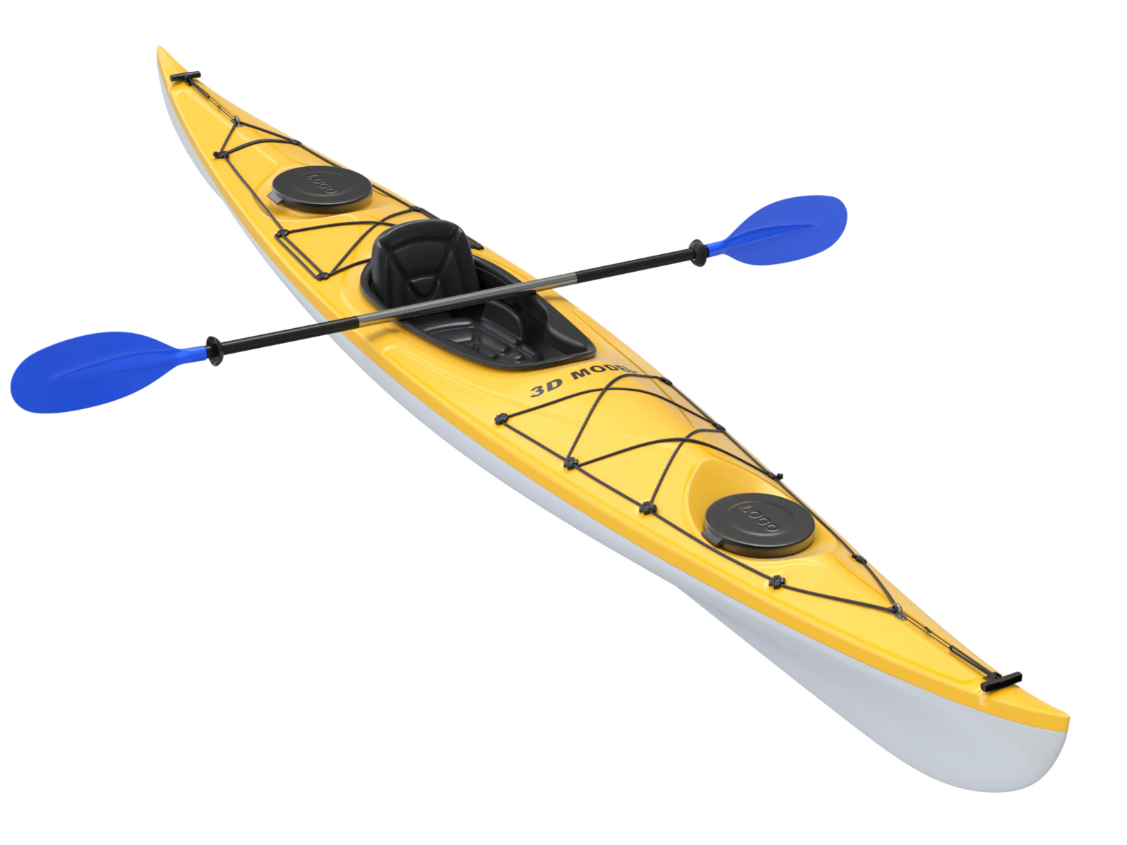 Kayak 3D Model .c4d .max .obj .3ds .fbx .stl .blend 
