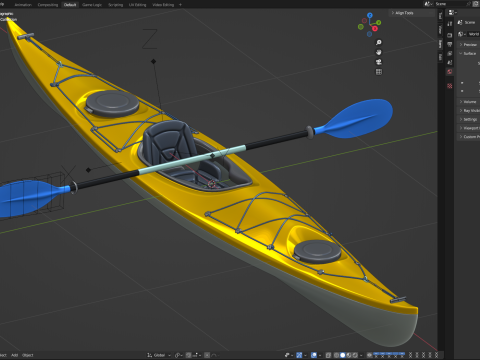 Kayak 3D 모델