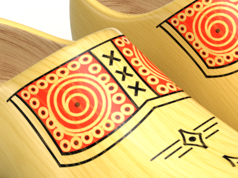 Dutch Clogs 3D मॉडल
