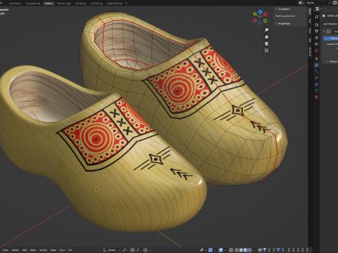 Dutch Clogs 3D मॉडल