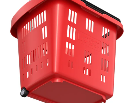 Cestino della spesa con ruote Modello 3D