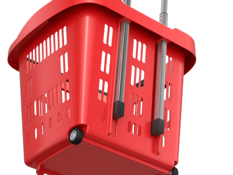 Cestino della spesa con ruote Modello 3D