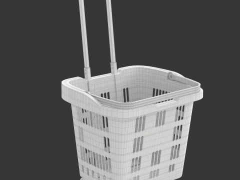 Cestino della spesa con ruote Modello 3D