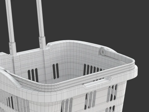 Cestino della spesa con ruote Modello 3D