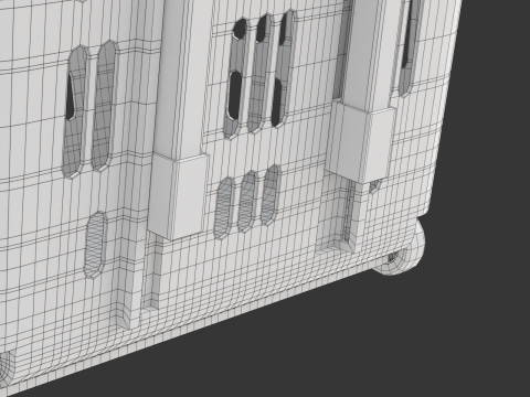 Rolling Shopping Basket Model 3D