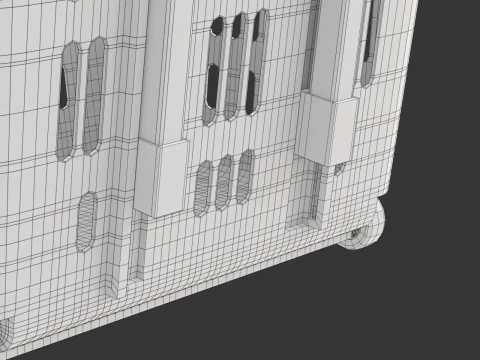 Cestino della spesa con ruote Modello 3D
