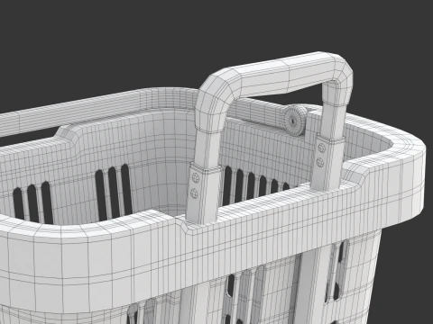 Cestino della spesa con ruote Modello 3D