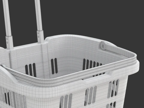 Cestino della spesa con ruote Modello 3D
