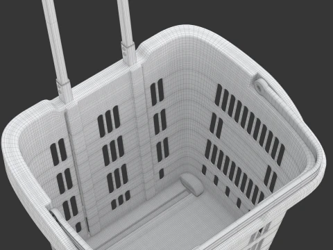 Cestino della spesa con ruote Modello 3D