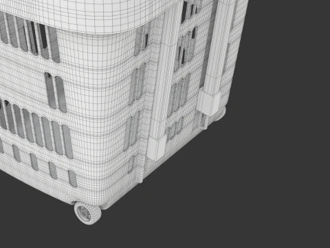 Cestino della spesa con ruote Modello 3D