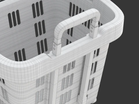Cestino della spesa con ruote Modello 3D