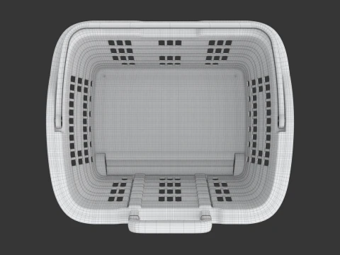 Cestino della spesa con ruote Modello 3D