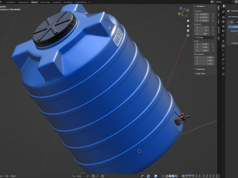 Plastic Water Storage Tank Modelo 3D