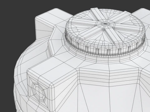 Serbatoio di stoccaggio dell'acqua in plastica Modello 3D