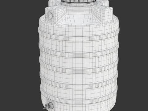 Serbatoio di stoccaggio dell'acqua in plastica Modello 3D