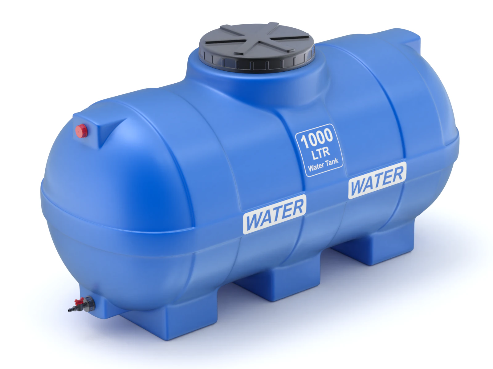 Pill Form Plastic Water Storage Tank 3D Model .c4d .max .obj .3ds .fbx .stl .blend 