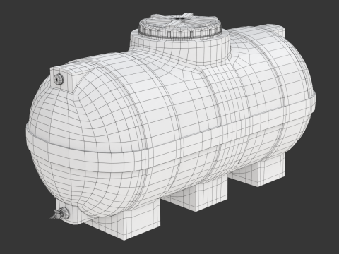 Pill Form Plastic Water Storage Tank Modelo 3D