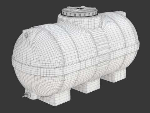 Pill Form Plastic Water Storage Tank Modelo 3D