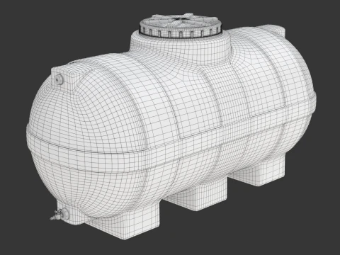 Pill Form Plastic Water Storage Tank 3D Model
