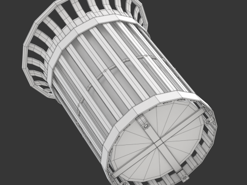Park Trash Can 3D-Modell
