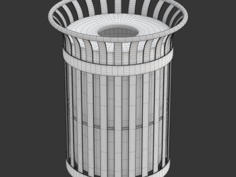 Park Trash Can 3D-Modell