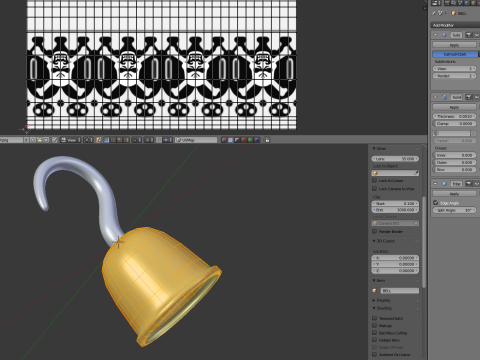 Pirate Hook Modelo 3D