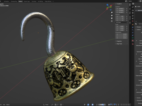 Pirate Hook Modelo 3D