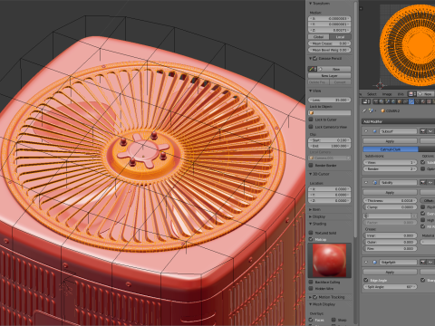 Heating and AC unit 3Dモデル