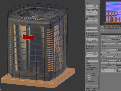 Heating and AC unit 3Dモデル