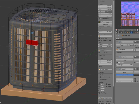 Unidade de aquecimento e AC Modelo 3D
