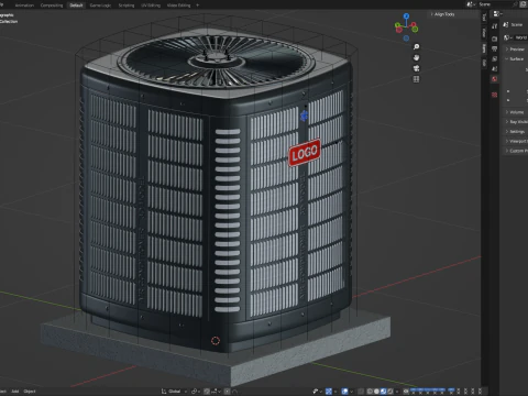 Unidade de aquecimento e AC Modelo 3D