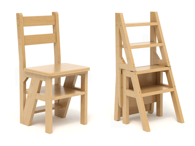 Step Stool Chair 3Dモデル .c4d .max .obj .3ds .fbx .stl .blend 