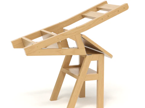 Step Stool Chair 3D Model