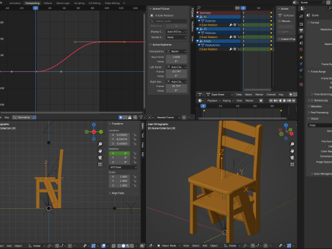 Step Stool Chair 3Dモデル