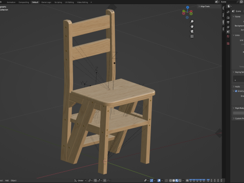 Step Stool Chair 3Dモデル