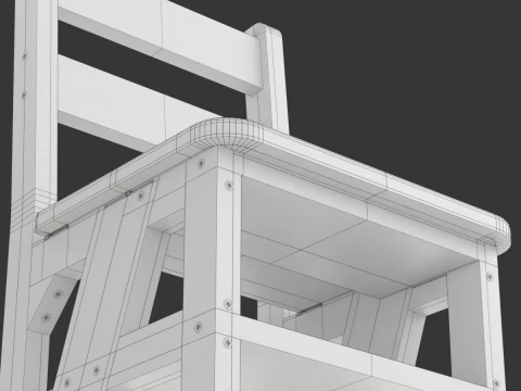 Step Stool Chair 3D Model